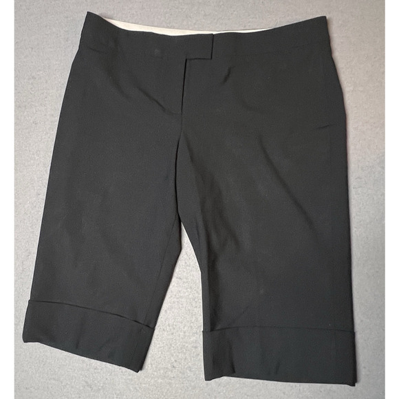 The Limited Black Dress Shorts Bermuda Women's Size 10 CASSIDY FIT Cuffed Classy - Picture 1 of 12